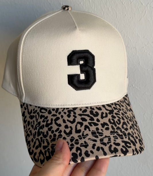 Leopard Number Hat